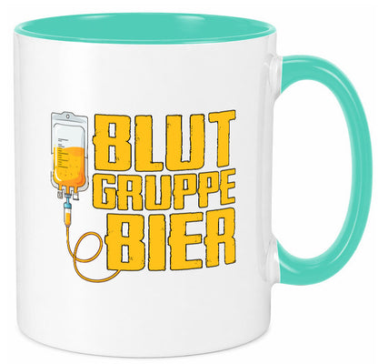 Blutgruppe Bier | Saufen Trinken Biertrinker Humor Geschenkidee Tasse