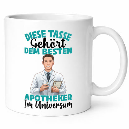 Im Universum: Apotheker | Apotheke Pharmazie Geschenkidee Humor Tasse