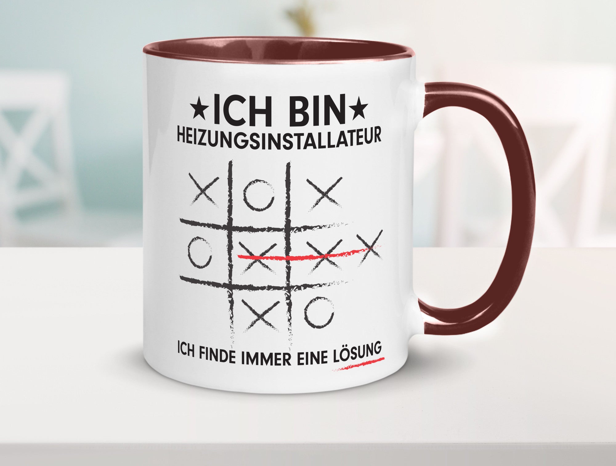 Löse Probleme: Heizungsinstallateur | Heizungsbauer Humor Geschenkidee Tasse