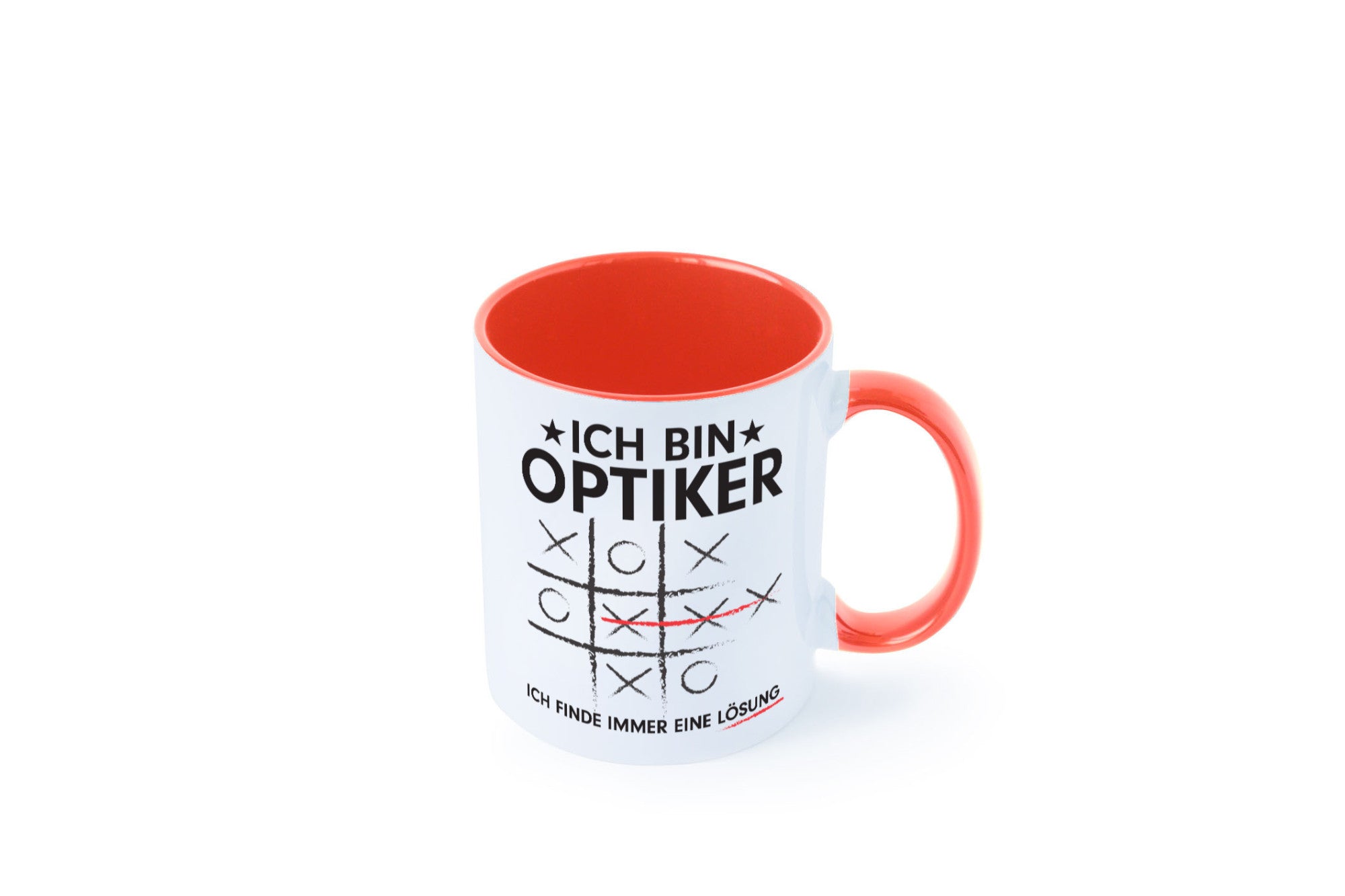 Löse Probleme: Optiker | Augenoptiker Geschenkidee Humor Tasse