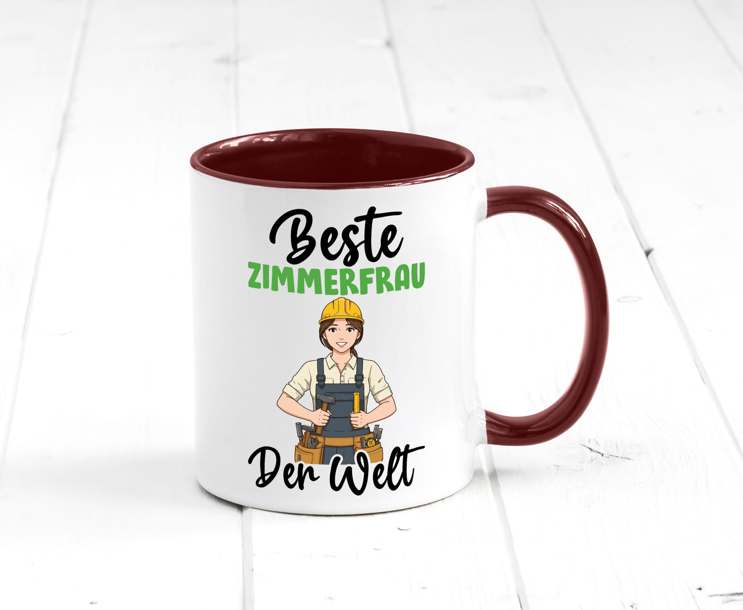 Beste Zimmerfrau| Holzbau | Handwerkerin v2 Geschenk Humor Geschenkidee