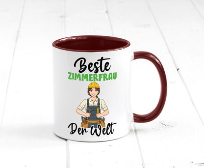 Beste Zimmerfrau| Holzbau | Handwerkerin v2 Geschenk Humor Geschenkidee