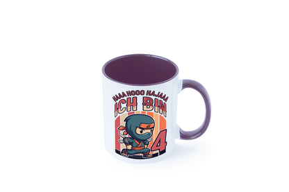 4. Geburtstag | Ninja Junge 4 Jahre lustiger Spruch Geschenk Geschenkidee Tasse