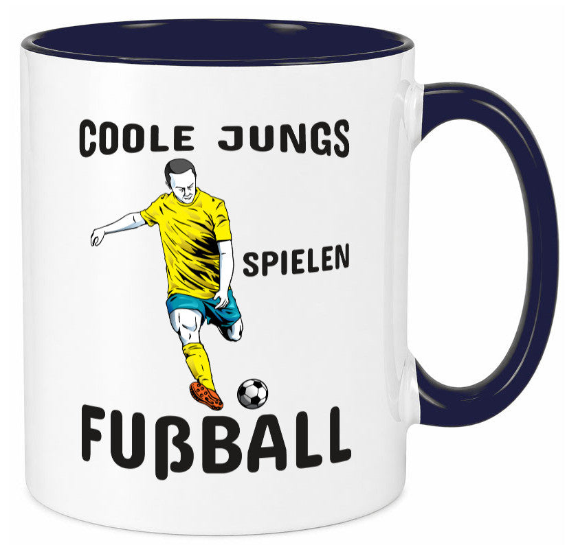 Coole Jungs spielen Fußball | Fußballer Tasse Junge lustiger Spruch Geschenk