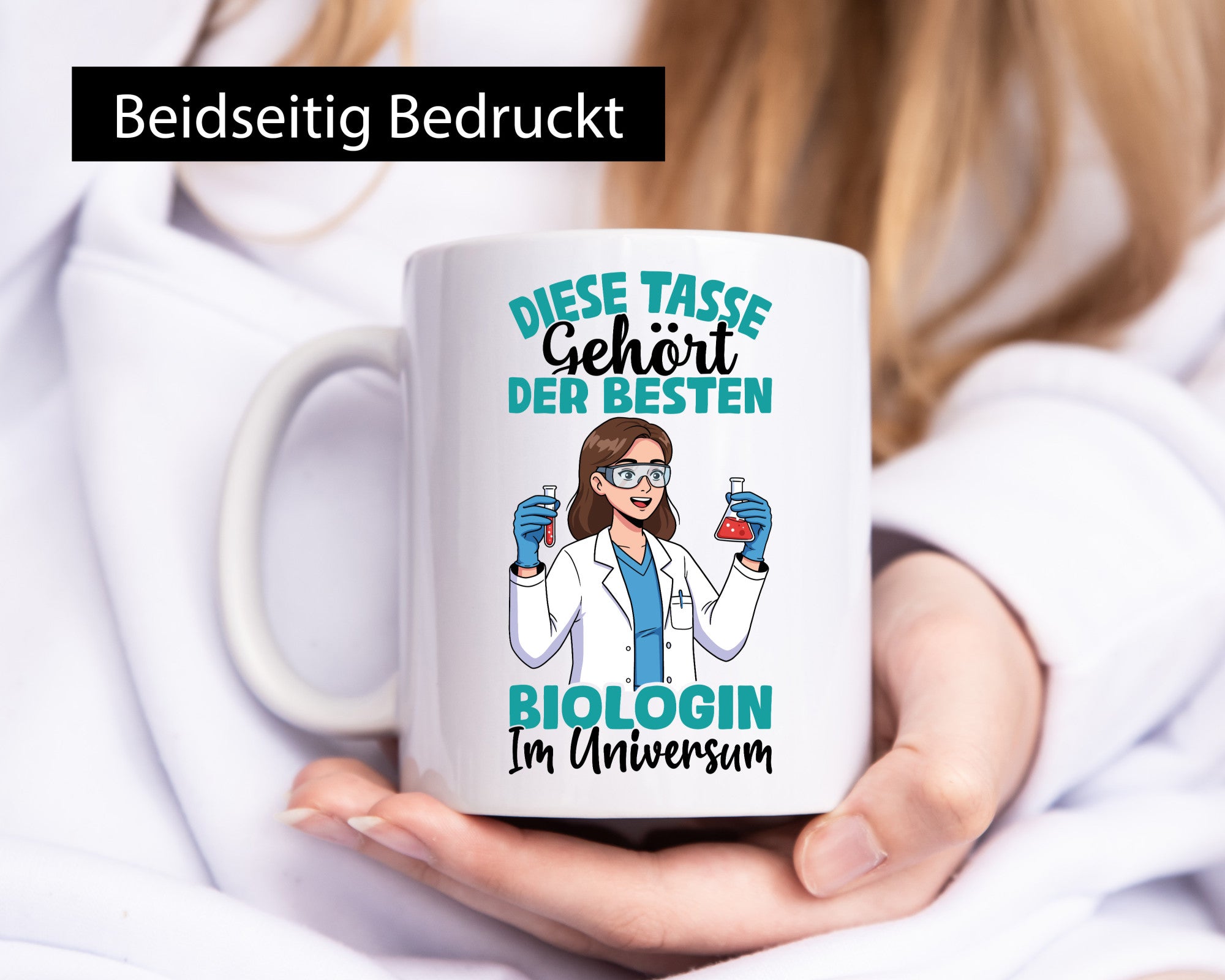 Im Universum: Biologin | Biologie Naturforscherin Geschenkidee Humor Tasse
