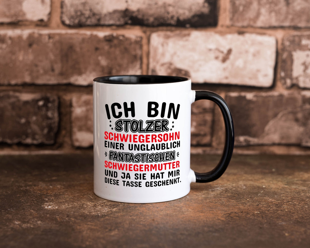 Stolzer Schwiegersohn einer Schwiegermutter Geschenkidee Familie Humor Tasse