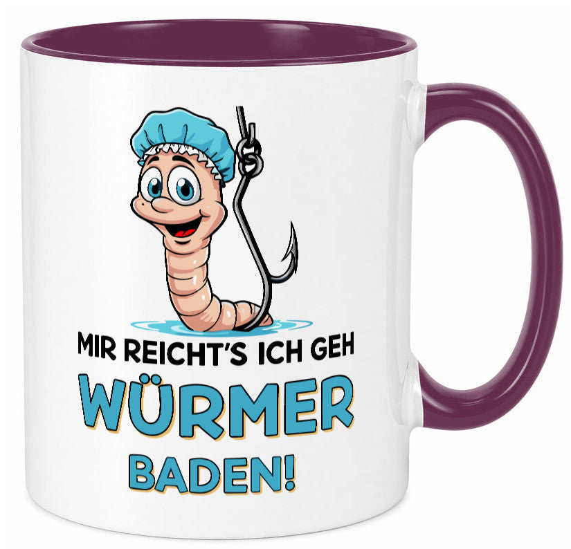 Mir reichts ich geh Würmer Baden | Angler Angeln Geschenk Humor Geschenkidee