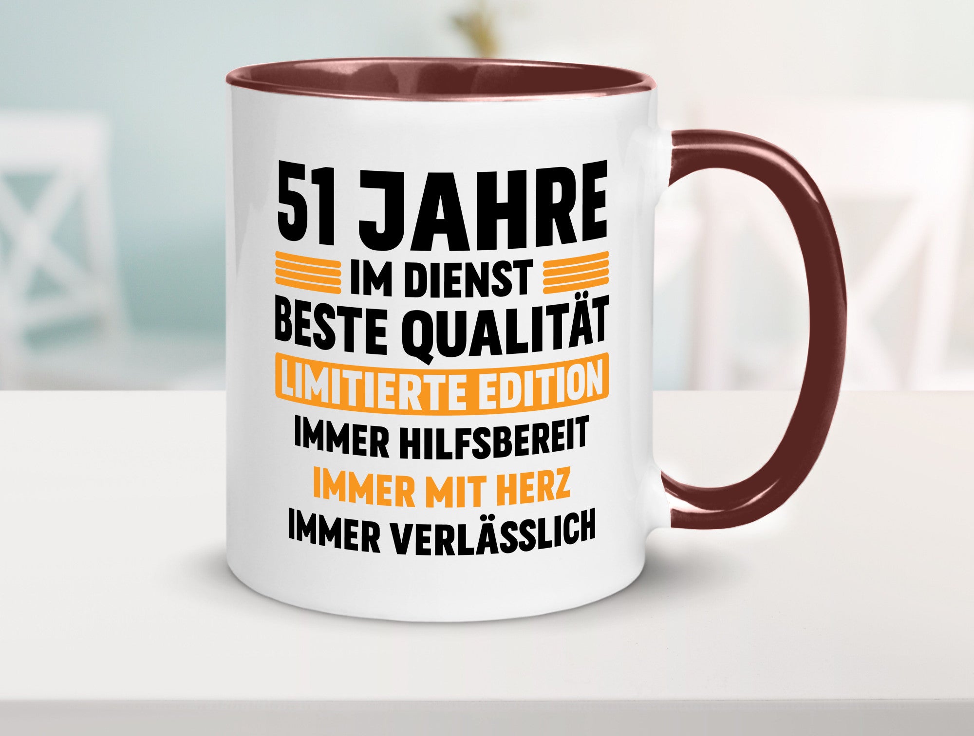 51 Jahre im Dienst | Jubiläum Arbeit lustiger Spruch Geschenk Kollegen Büro
