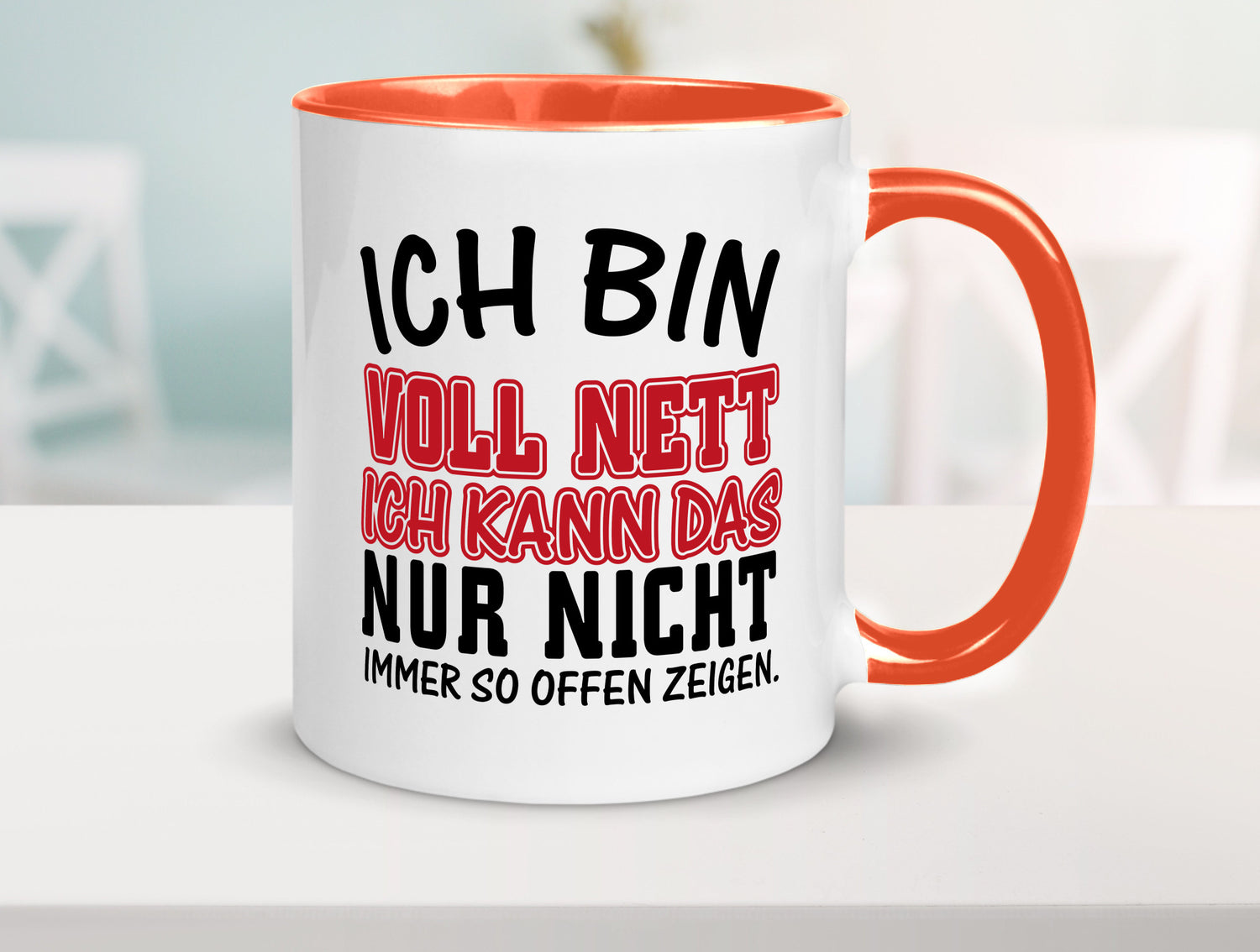 Ich bin voll nett Geschenkidee Humor Tasse