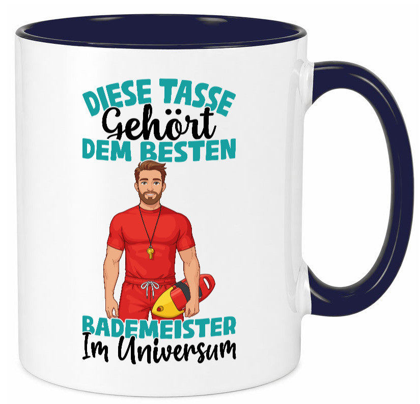 Im Universum: Bademeister | Rettungsschwimmer lustig Humor Geschenkidee Tasse