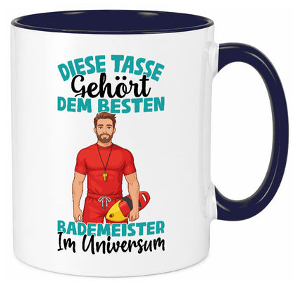 Im Universum: Bademeister | Rettungsschwimmer lustig Humor Geschenkidee Tasse