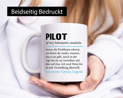 Pilot | Flugzeug Beruf Spruch Definition Piloten Geschenkidee Arbeit Kollegen