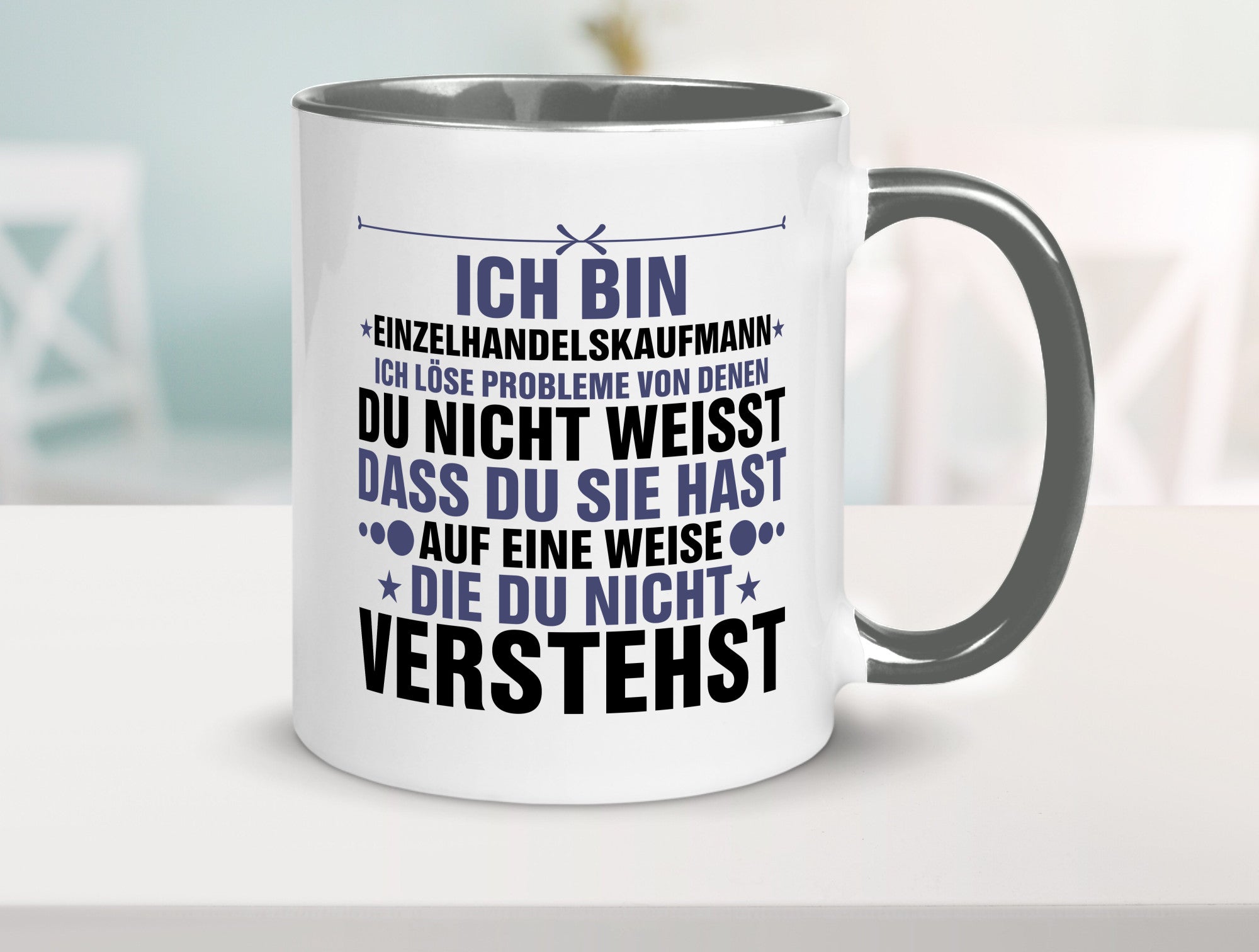 Löse Probleme: Einzelhandelskaufmann | Einzelhandel v2 Humor Geschenkidee Tasse