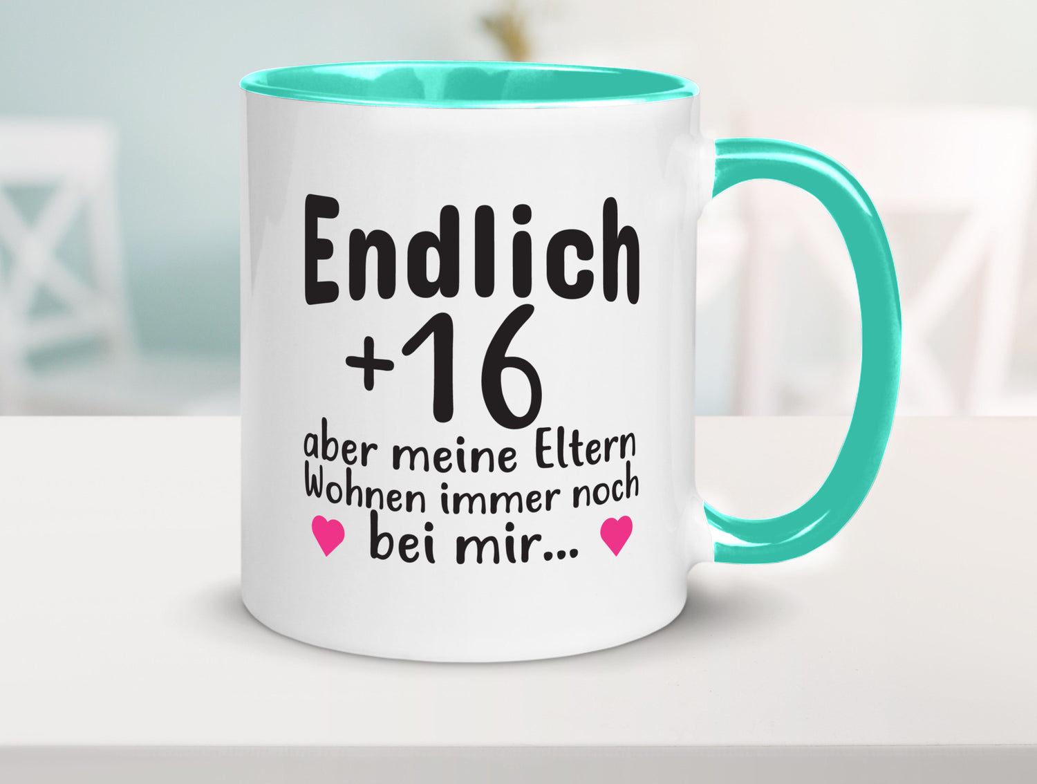 Endlich 16 | Geburtstag Tasse Spruch Mädchen Geschenkidee Humor