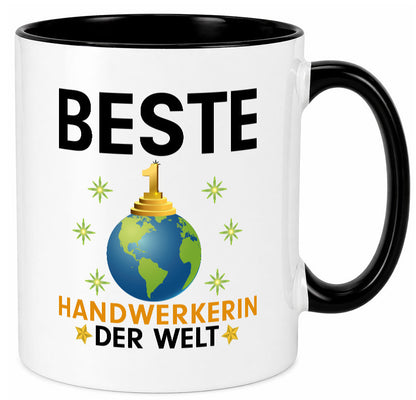 Welt Beste Handwerkerin | Handwerkerinnen lustiger Spruch Geschenk Humor Tasse
