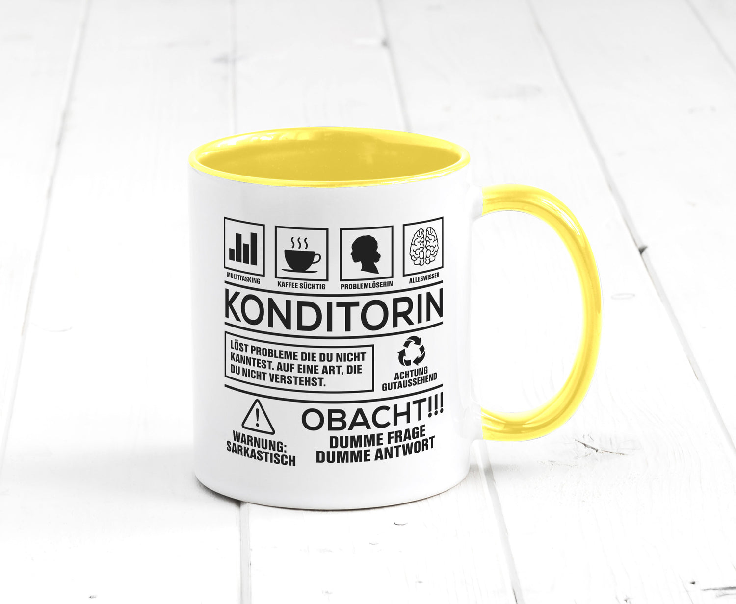 Achtung Probleme Konditorin | Konditorei lustiger Spruch Geschenk Humor