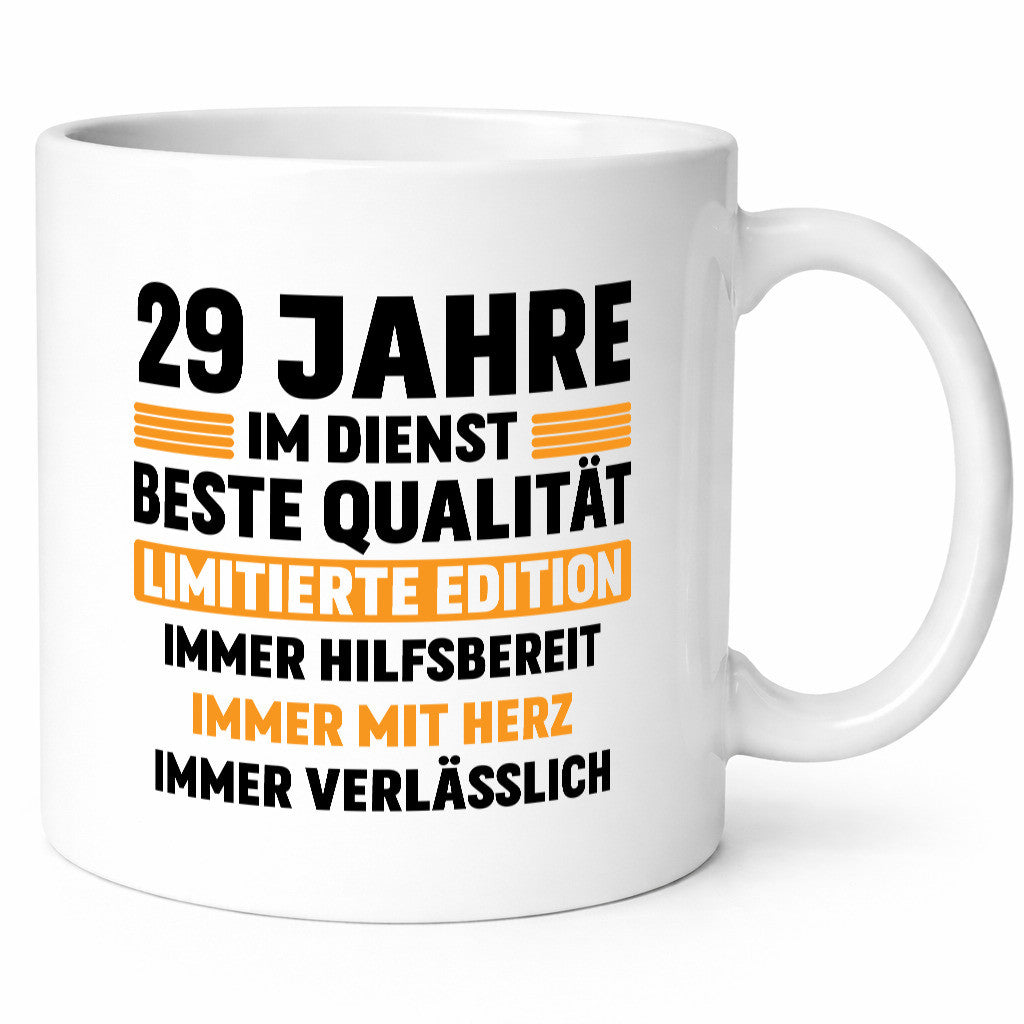 29 Jahre im Dienst | Jubiläum Arbeit v2 lustig Kollegen Büro Geschenk Tasse