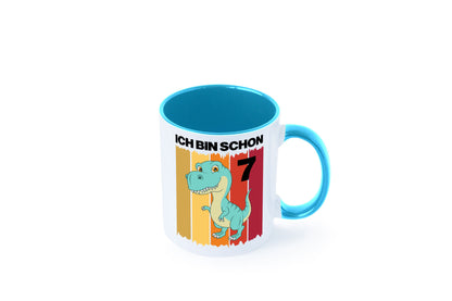 7. Geburtstag | 7 Jahre Dinosaurier lustiger Spruch Geschenk Geschenkidee Tasse
