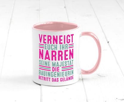Verneigt euch: Bauingenieurin | Ingenieurin Geschenkidee Humor Tasse