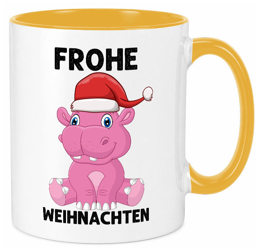 Frohe Weihnachten | Weihnachtstiere Nilpferd Humor Tierliebhaber Geschenkidee Tasse