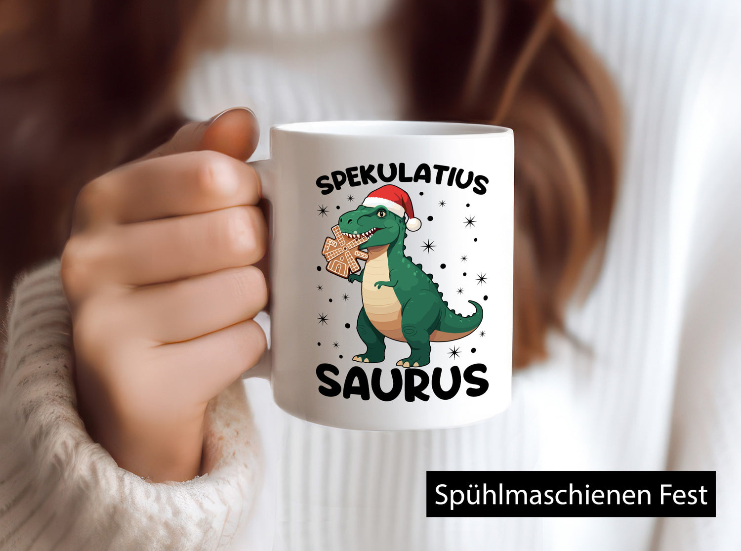 Spekulatius Saurus | Dinosaurier Weihnachten Humor Geschenkidee Tasse