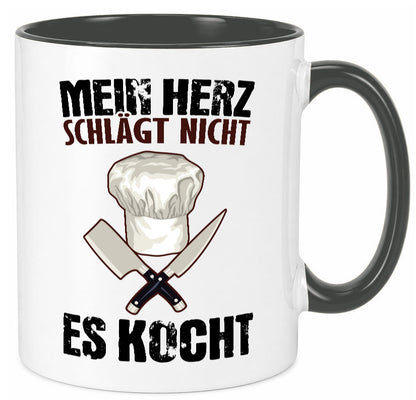 Mein Herz kocht Humor Geschenkidee Tasse