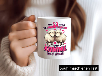 53 Jahre Verheiratet | ein Team Ehepaar lustig Humor Geschenkidee Geschenk Tasse