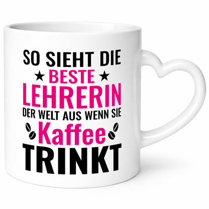 Kaffee trinkt: Lehrerin | Schule Beruf Schüler Geschenk Arbeit Kollegen Büro