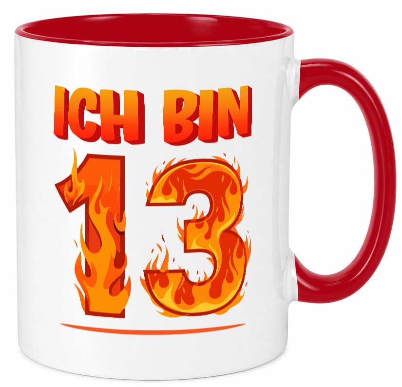 13. Geburtstag | 13 Jahre Drache lustiger Spruch Geschenk Geschenkidee Tasse