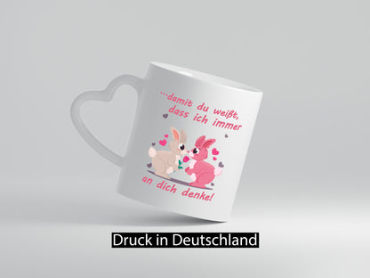 Damit du weißt ich denke immer an dich | Rose Liebe lustig Humor Geschenkidee