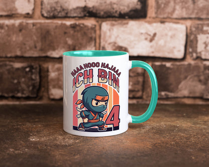 4. Geburtstag | Ninja Junge 4 Jahre lustiger Spruch Geschenk Geschenkidee Tasse