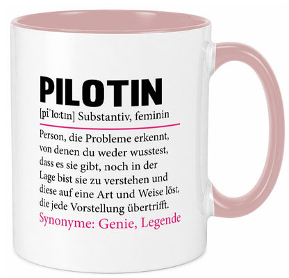 Pilotin | lustiger Spruch Beruf Definition Piloten Geschenk Arbeit Kollegen Tasse