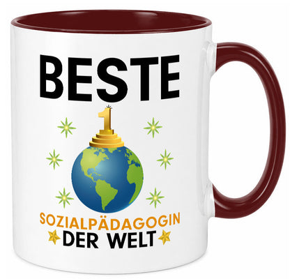 Welt Beste Sozialpädagogin | Humor Pädagogin Geschenkidee Tasse