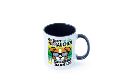 Vorsicht vor dem Frauchen Golden Retriever ist Harmlos lustiger Spruch Geschenk