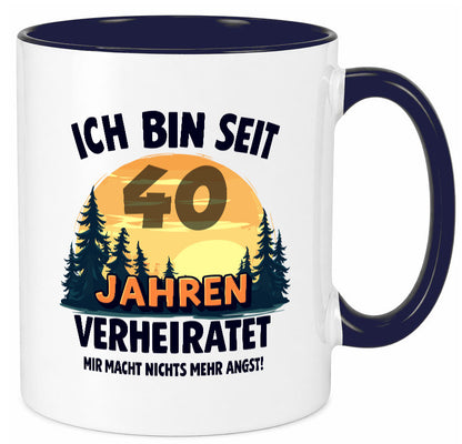 Ich bin Verheiratet | 40. Hochzeitstag Ehepaar v2 Humor Geschenkidee Tasse
