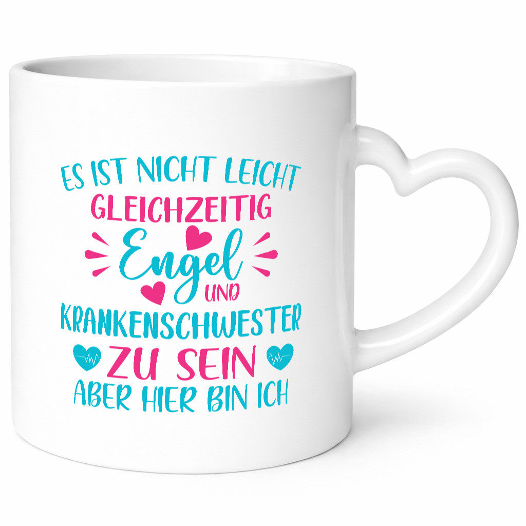 Gleichzeitig Engel und Krankenschwester | Herzschlag Humor Geschenkidee Tasse