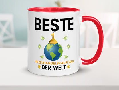 Welt Beste Einzelhandelskauffrau | Einzelhandel Geschenkidee Humor Tasse