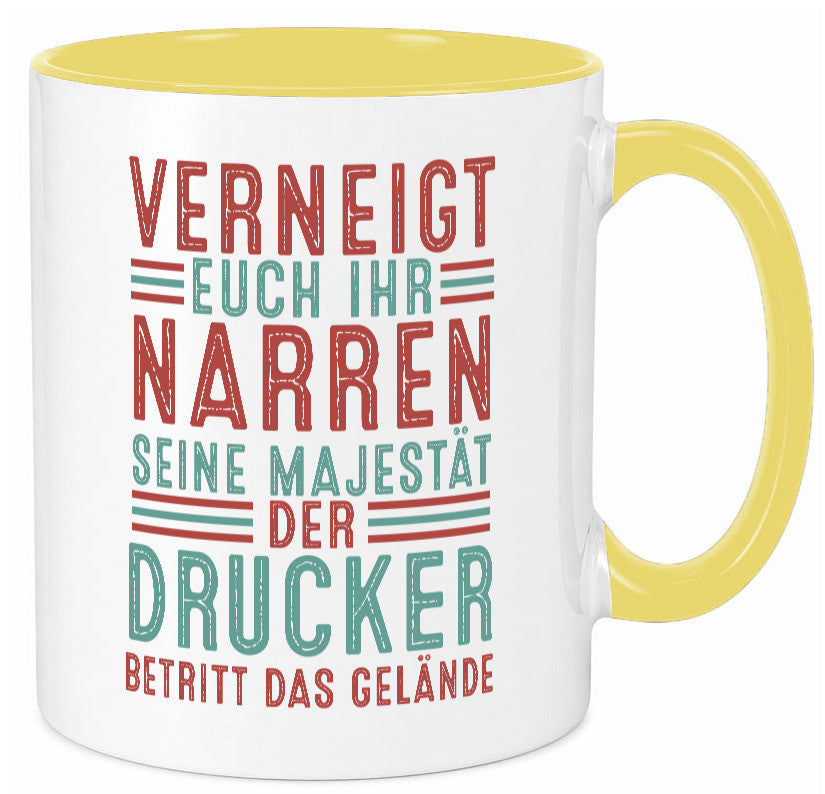 Verneigt euch: Drucker | Druckerei Print Medien v2 Geschenkidee Humor Tasse