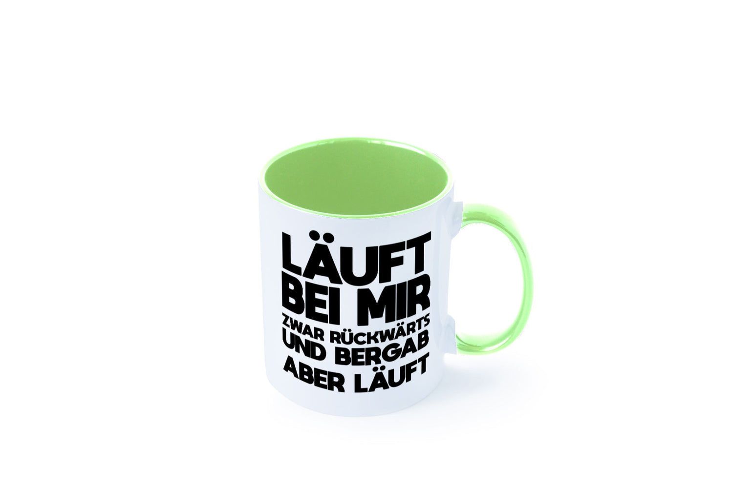Läuft bei mir | Rückwerts aber Motivation Geschenkidee Humor Tasse