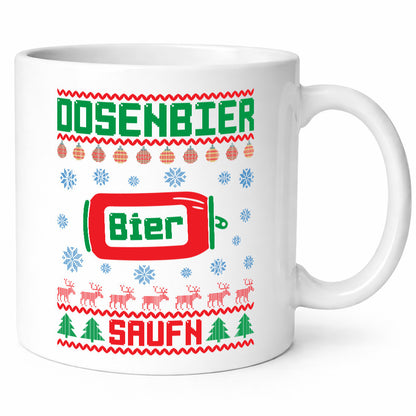 Dosenbier Saufn | Ugly Christmas Weihnachten Humor Geschenkidee Tasse