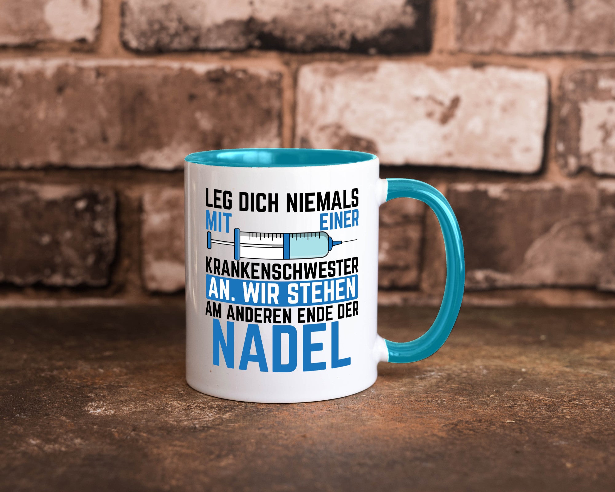 Krankenschwester anlegen | Nadel Spritze Klinik Spruch Geschenkidee Humor Tasse