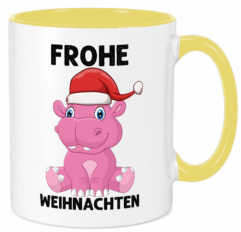 Frohe Weihnachten | Weihnachtstiere Nilpferd Humor Tierliebhaber Geschenkidee Tasse