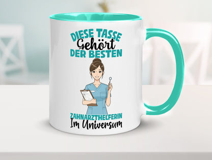 Im Universum: Zahnarzthelferin | Zahnmedizin Humor Geschenkidee Tasse