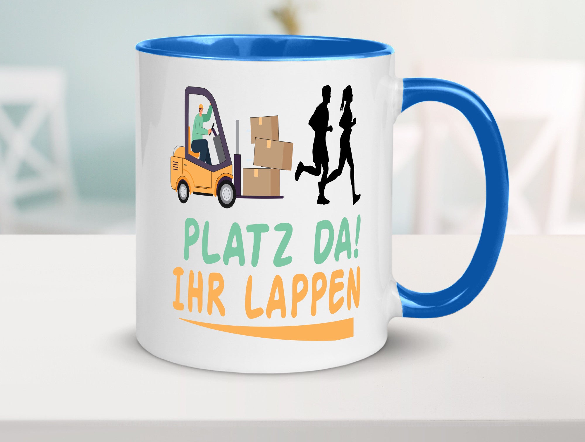 Platz da ihr Lappen | Stapler Fahrer Humor Geschenkidee Tasse