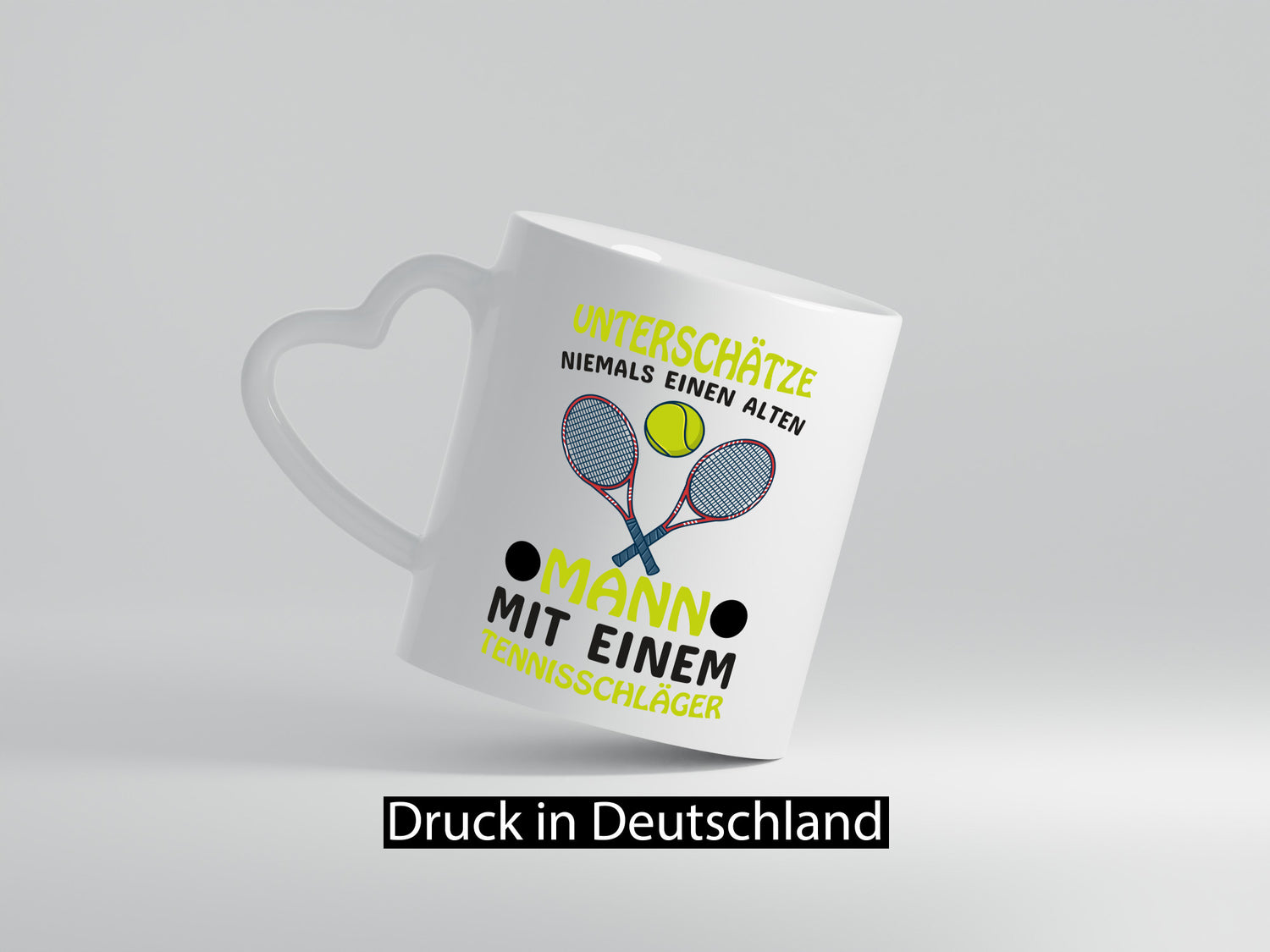 Alter Mann mit Tennis Schläger | Männer Tasse Humor lustiger Spruch Geschenk