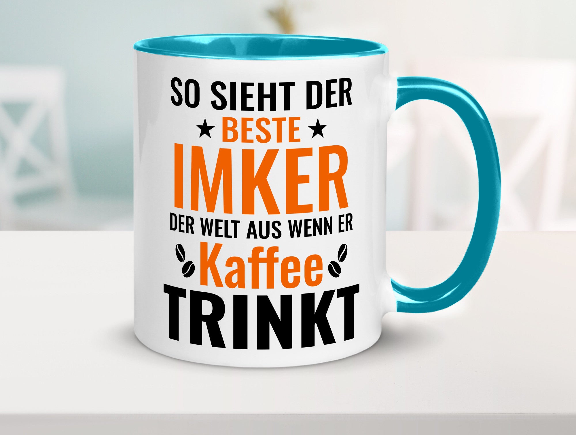 Kaffee trinkt: Imker | Imkerei lustiger Spruch Geschenk Humor Geschenkidee Tasse