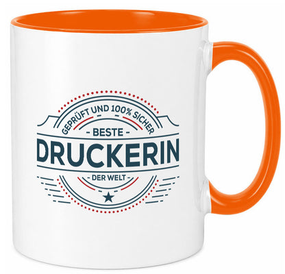 Geprüft und sicher: Druckerin | Druckerei Print Medien lustig Humor