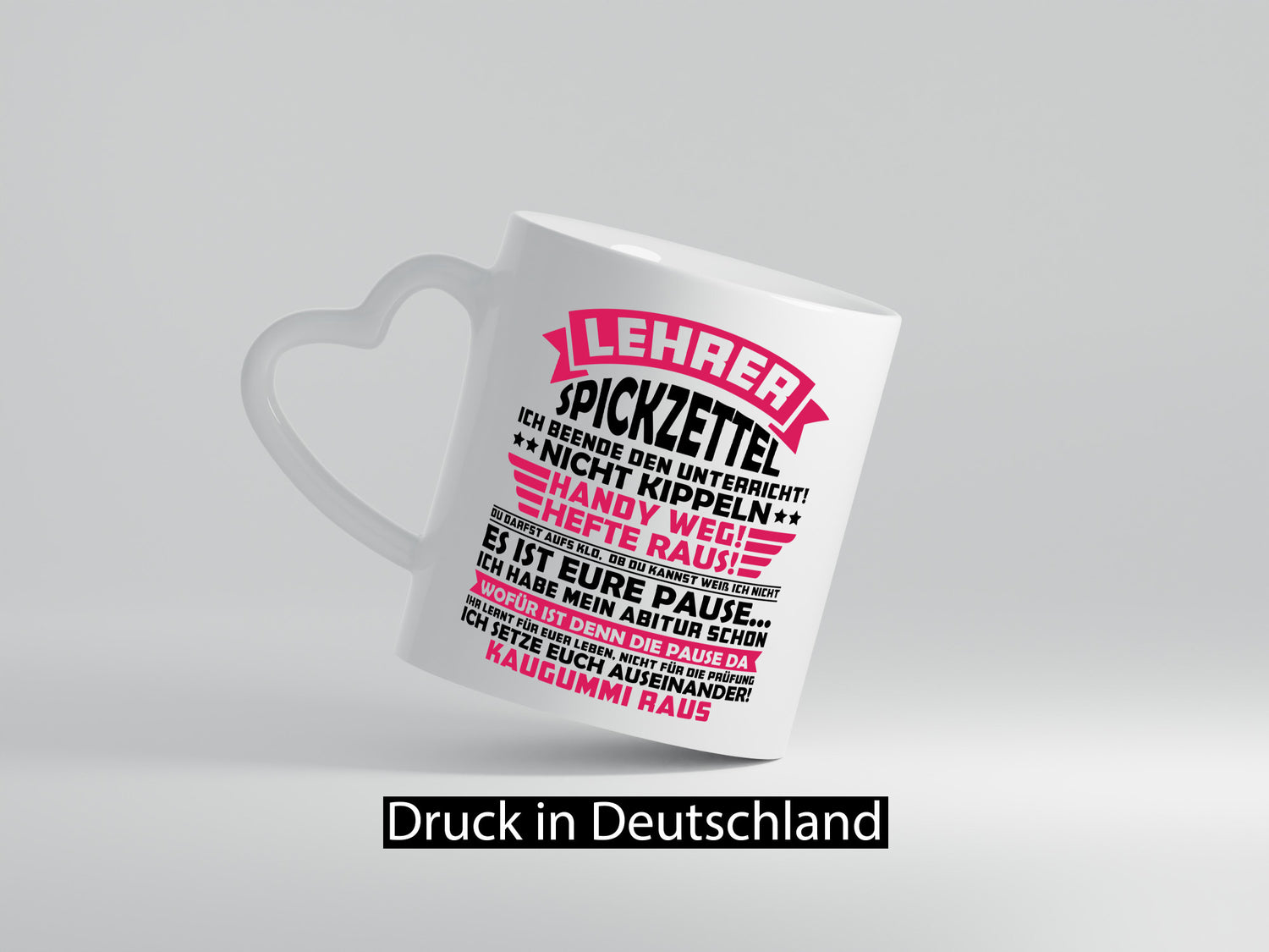 Lehrer Spickzettel | Beruf Tasse lustiger Spruch vl8 Geschenkidee Arbeit