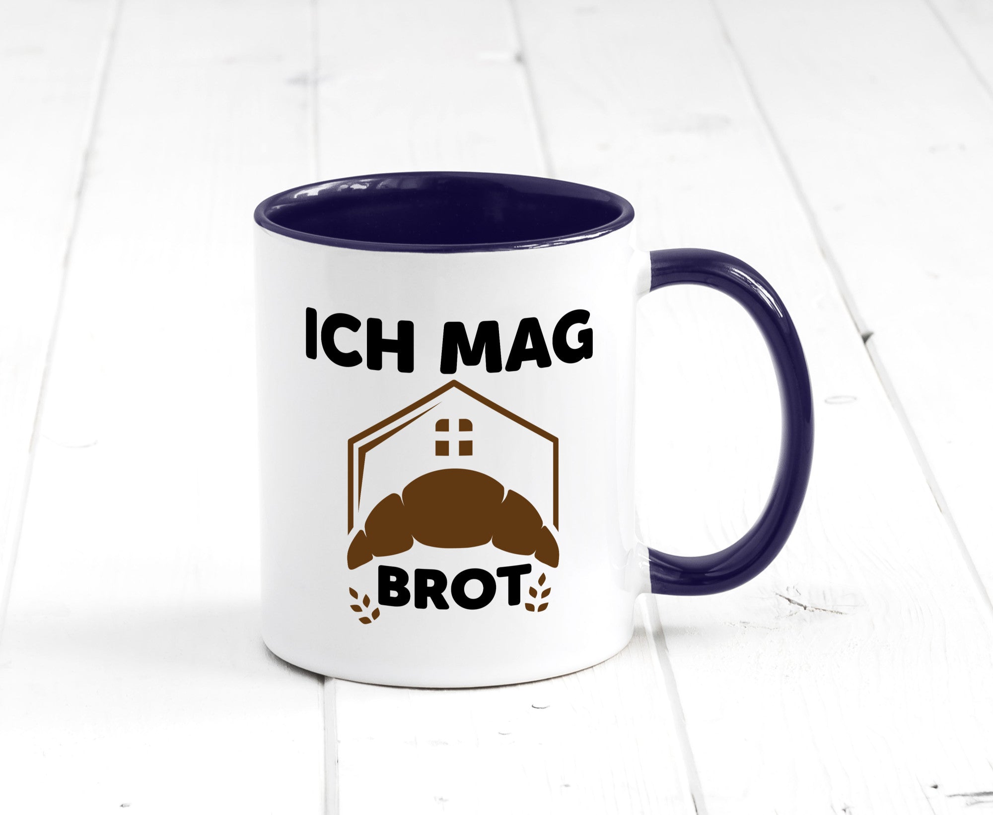 Ich mag Brot | Bäcker backen lustiger Spruch Geschenk Humor Geschenkidee Tasse