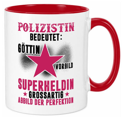 Bedeutung von Polizistin | Beruf Polizei Geschenkidee Arbeit Kollegen Büro Tasse